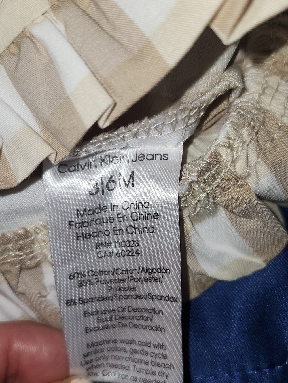 Calvin Klein Jeans Baby Girls White Smocked Top & Gingham Ruffled Shorts Set NWT - Picture 10 of 11